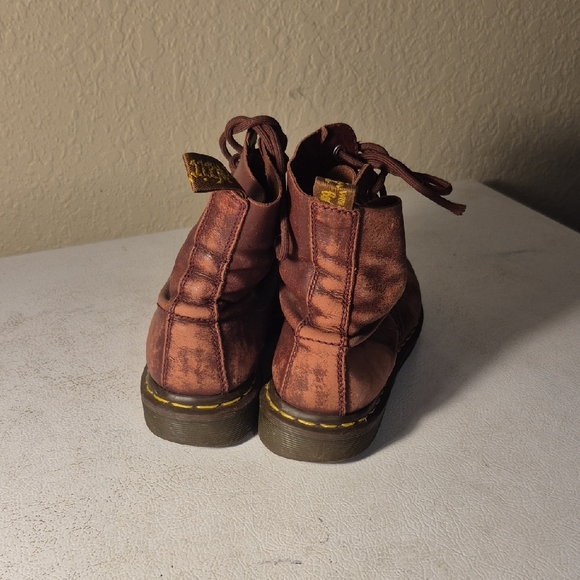 Dr. Martens Distressed Brown Leather Boots - Picture 4 of 10
